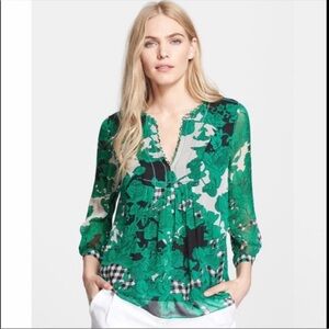 Diane Von Furstenberg Silk Top, Size 12